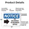 Signmission All Deliveries To Business Office, 14 in W x Rectangle, Plastic OS-2PACK-NS-P-1014-L-10095 - alternate 7
